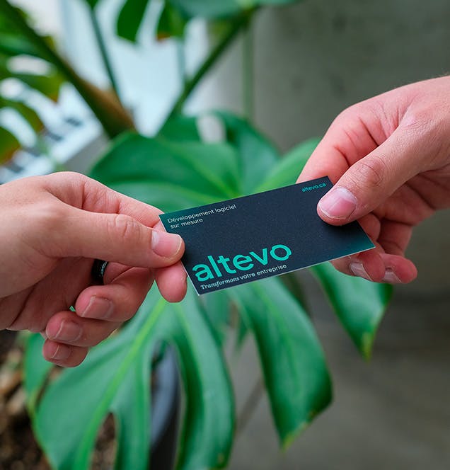 Exchange of Altevo's business card